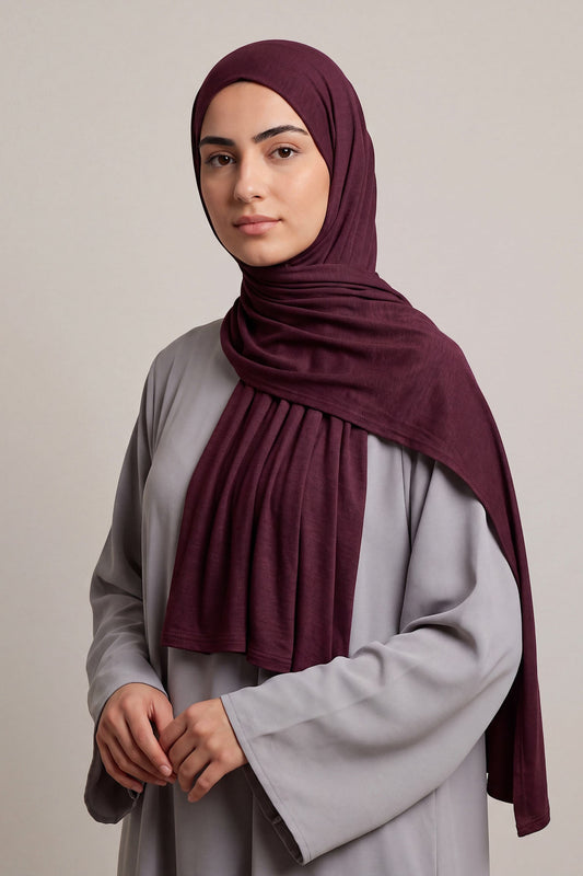 Mulberry Silora cotton jersey hijab by Al Emira