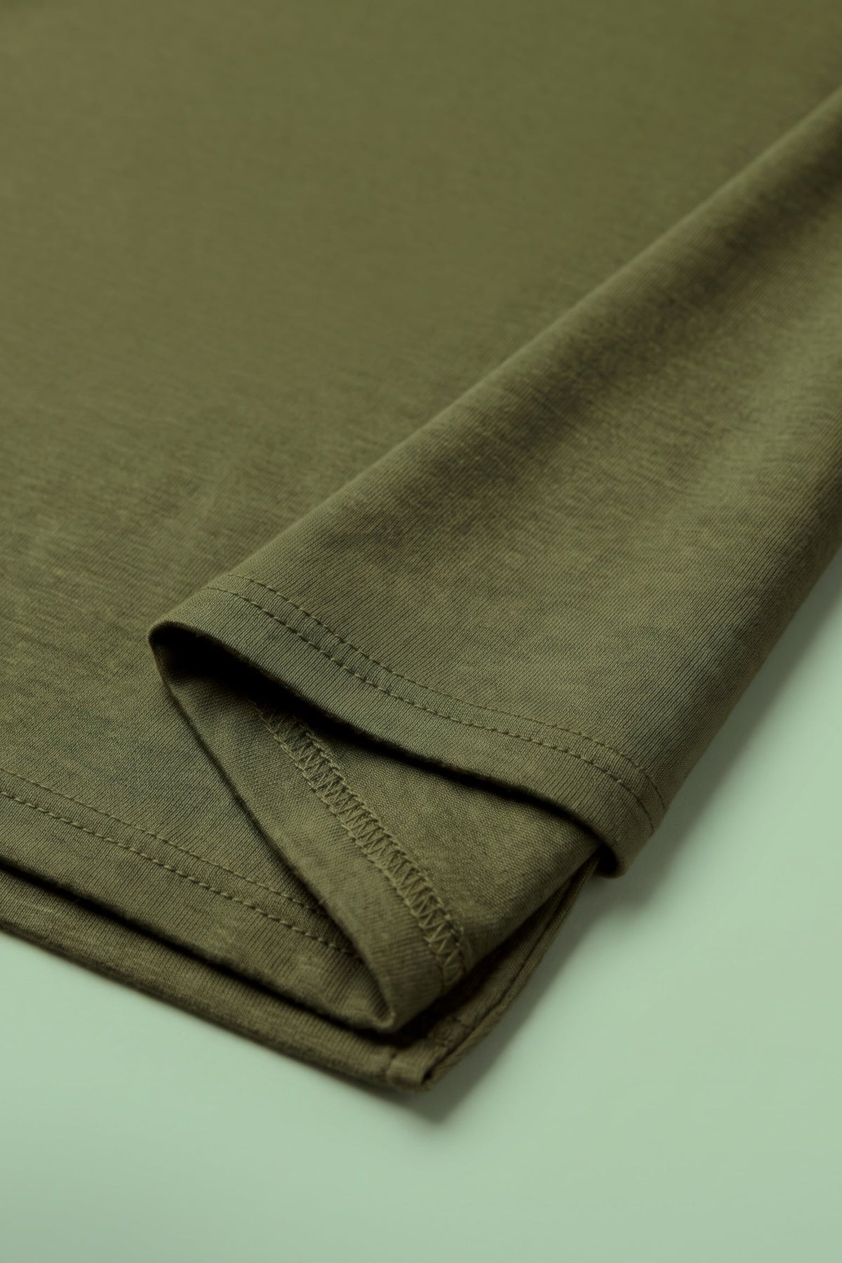 Moss green cotton jersey hijab, 190 x 80cm, from the Al Emira Silora range