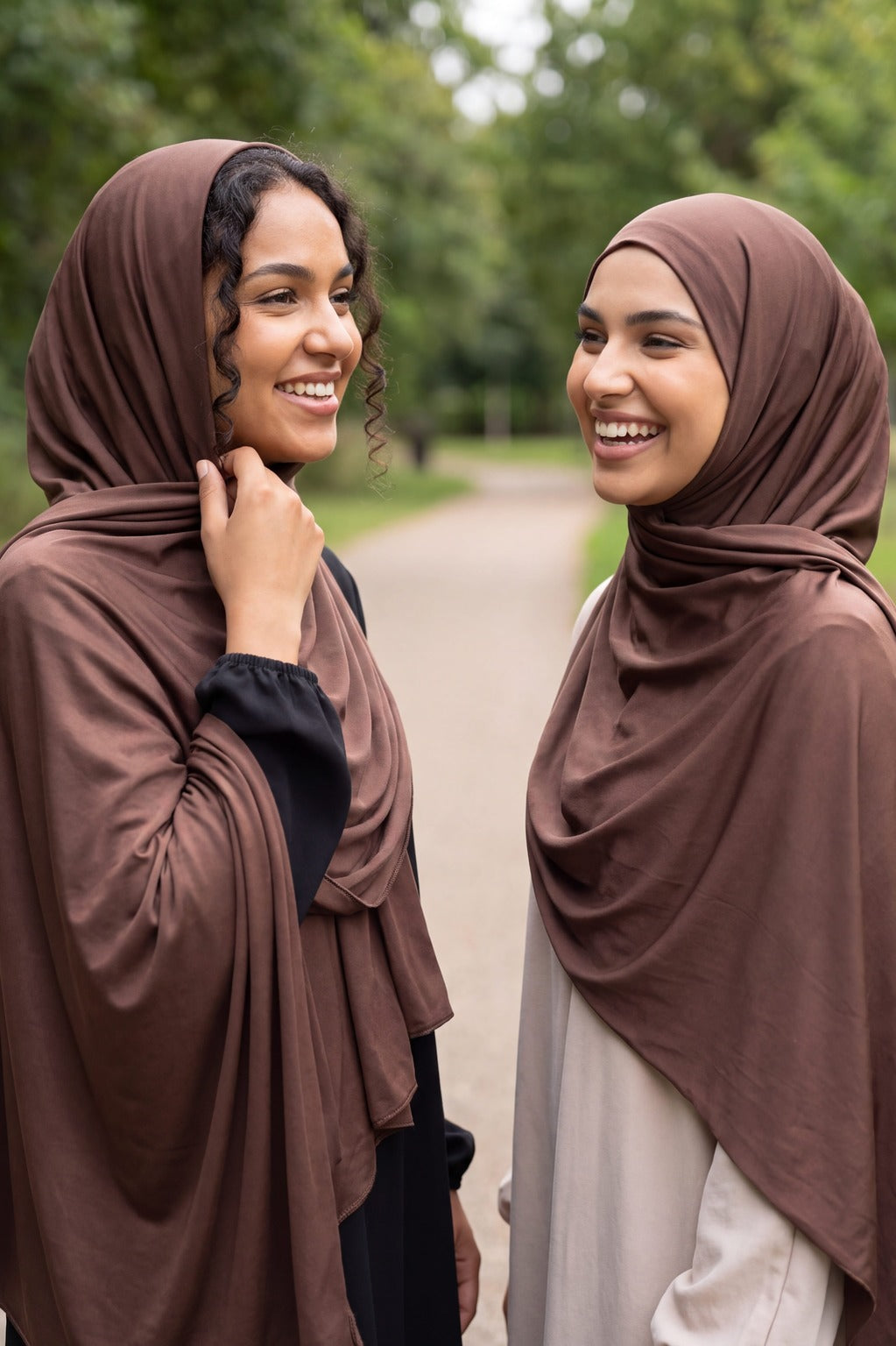 Al Emira Espresso brown plain hijab for everyday wear