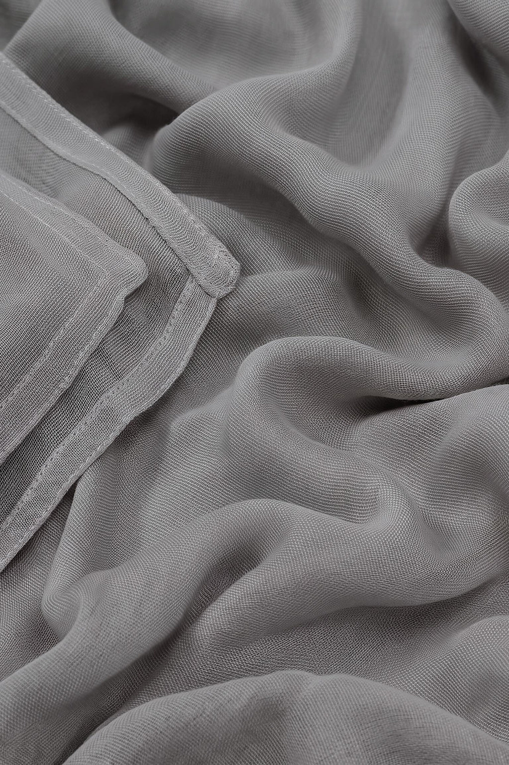 Soft grey 100% modal hijab, 180 x 70cm, from the Al Emira Double Stitch range