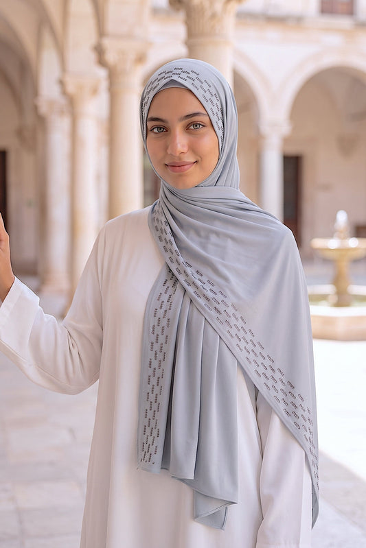 Cloud Rainfall liquid jersey hijab by Al Emira