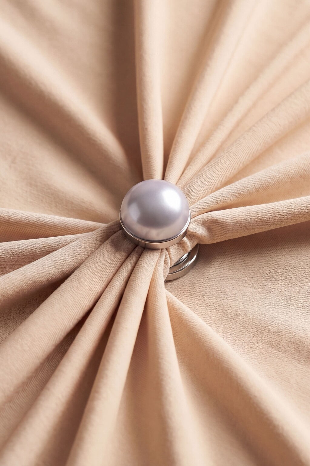 Silver hijab magnets, alternate view