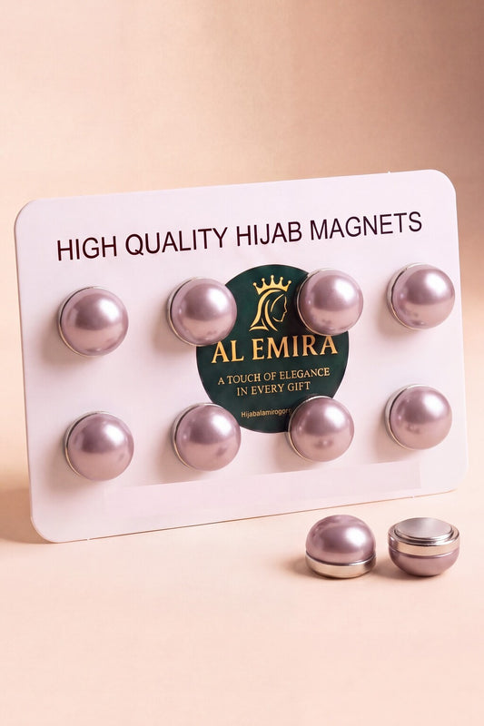 Mauve hijab magnets by Al Emira, 8 pairs