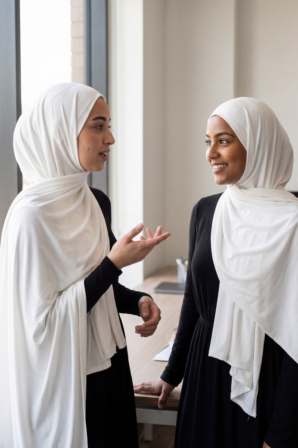Al Emira Milk White plain hijab for everyday wear