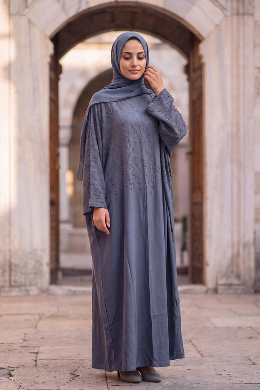 Willow abaya in Slate, view 3