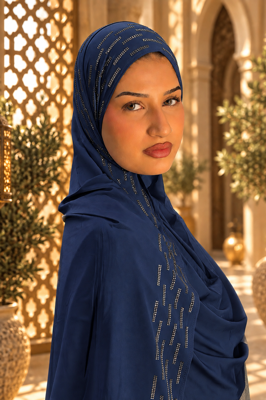 Royal Rainfall liquid jersey hijab by Al Emira