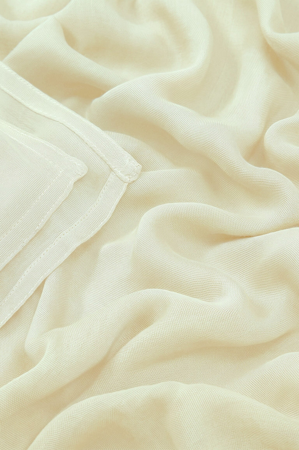 Pale vanilla 100% modal hijab, 180 x 70cm, from the Al Emira Double Stitch range