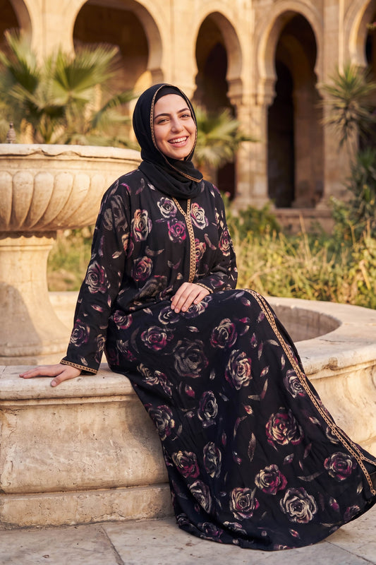 Rosette abaya in Orchid, view 3