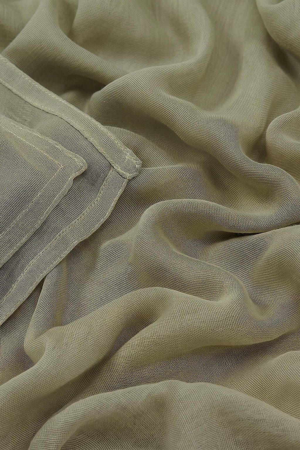 Soft grey-green 100% modal hijab, 180 x 70cm, from the Al Emira Double Stitch range