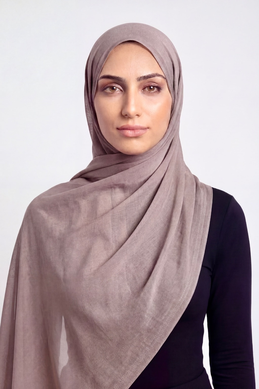 Dusk Pearl Double Stitch Thai Modal hijab by Al Emira