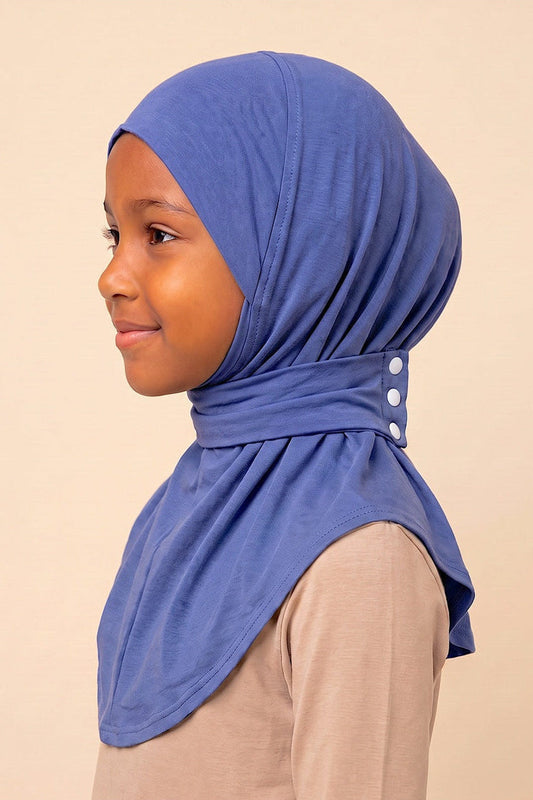 Iris children's snap hijab under cap