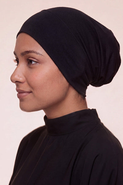 Black Tube Hijab Under Cap