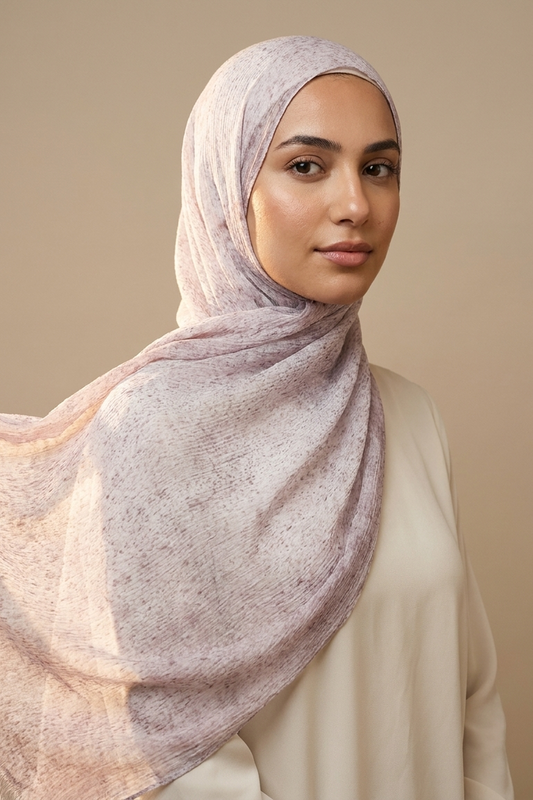 Dusty Rose Stonewash Speckle Edition Thai Modal hijab by Al Emira