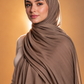 Mocha soft stretch jersey hijab by Al Emira
