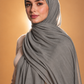 Grey soft stretch jersey hijab by Al Emira