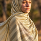 Sage green chiffon hijab with diamanté stones by Al Emira
