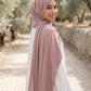 Blush Rainfall liquid jersey hijab, view 3