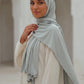 Al Emira Dove Satin Ripple hijab in a jersey, polyester and nylon blend