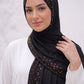 Jet Black Cascade hijab in a jersey, cotton and silk blend