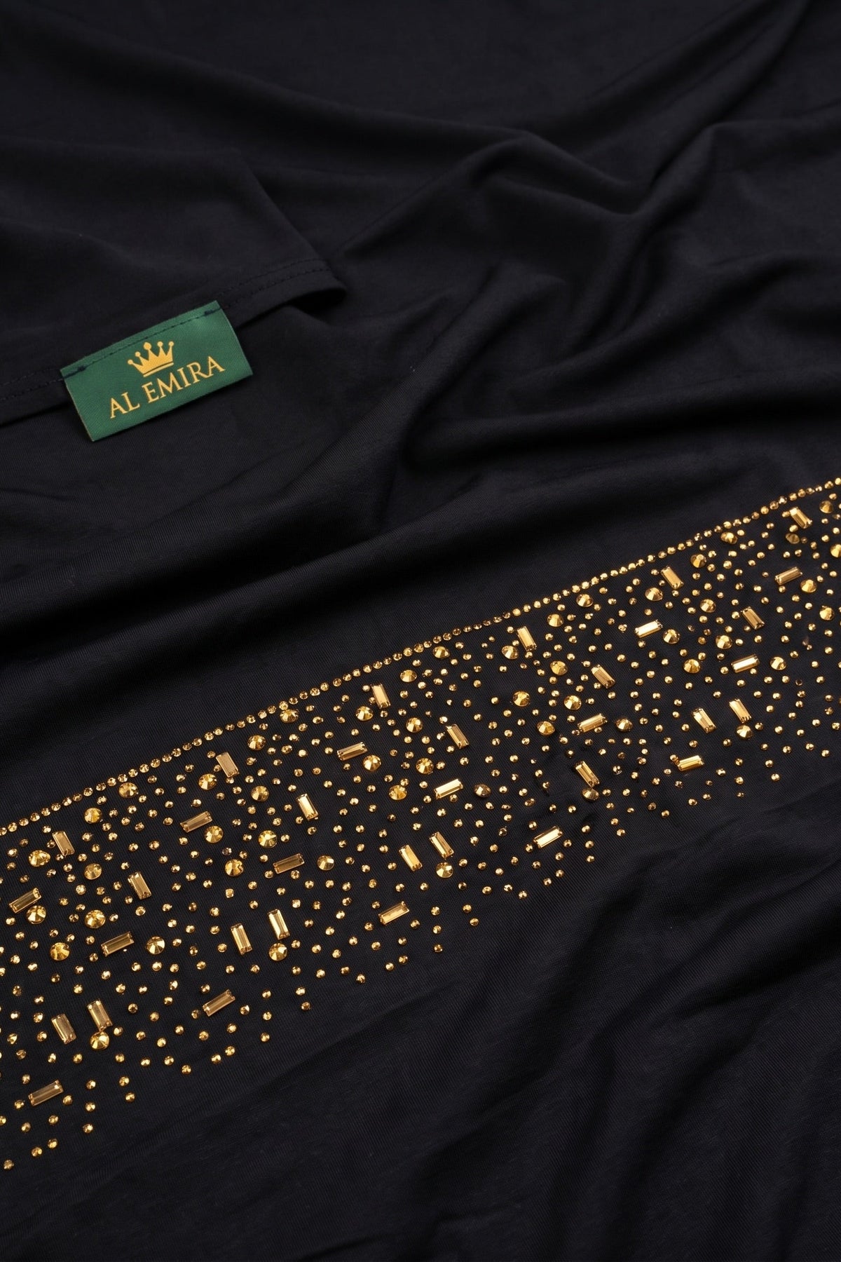 Black liquid jersey hijab from the Al Emira Cascade range