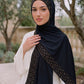 Plain black jersey hijab from the Cascade collection