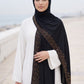 Al Emira Jet Black liquid jersey hijab for everyday wear