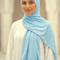 Sky Satin Ripple liquid jersey hijab by Al Emira