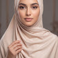 Cream plain jersey hijab from the Al Emira Plain Edition range