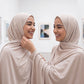 Al Emira Linen cream plain hijab for everyday wear