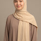 Nude Satin Ripple liquid jersey hijab by Al Emira