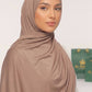 Toffee plain liquid jersey hijab by Al Emira