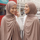 Al Emira Toffee brown plain hijab for everyday wear