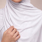 Bright white plain jersey hijab from the Al Emira Plain Edition range