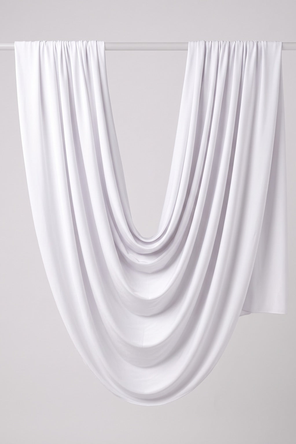 White plain jersey hijab, 180 x 75cm