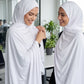 Al Emira White plain hijab for everyday wear