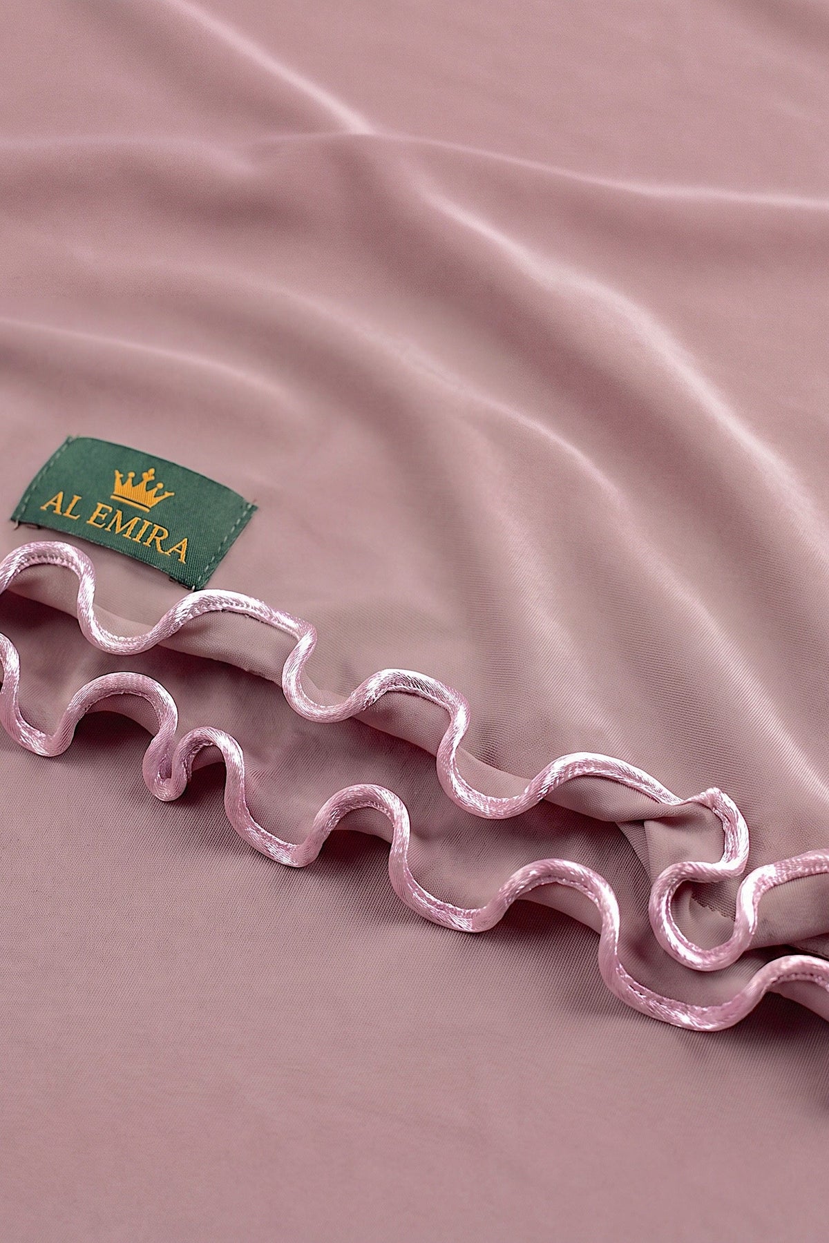 Muted pink Satin Ripple jersey hijab, 180 x 80cm