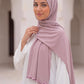 Dusty Rose Satin Ripple liquid jersey hijab by Al Emira