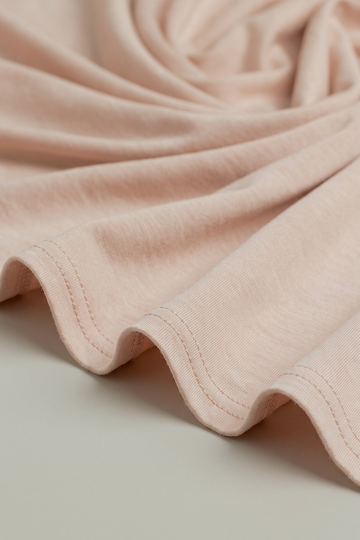 Pale pinkish beige cotton jersey hijab, 190 x 80cm, from the Al Emira Silora range