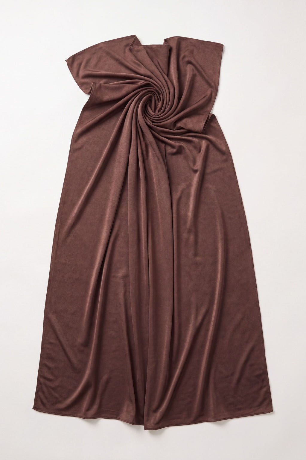 Espresso Plain Edition liquid jersey hijab in a jersey, cotton and silk blend