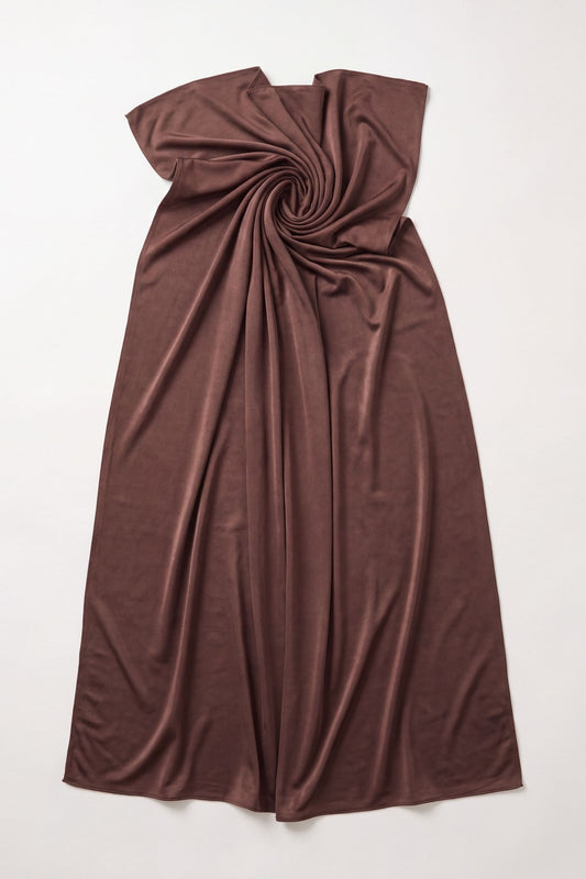 Espresso Plain Edition liquid jersey hijab in a jersey, cotton and silk blend