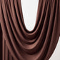 Espresso plain jersey hijab, 180 x 75cm