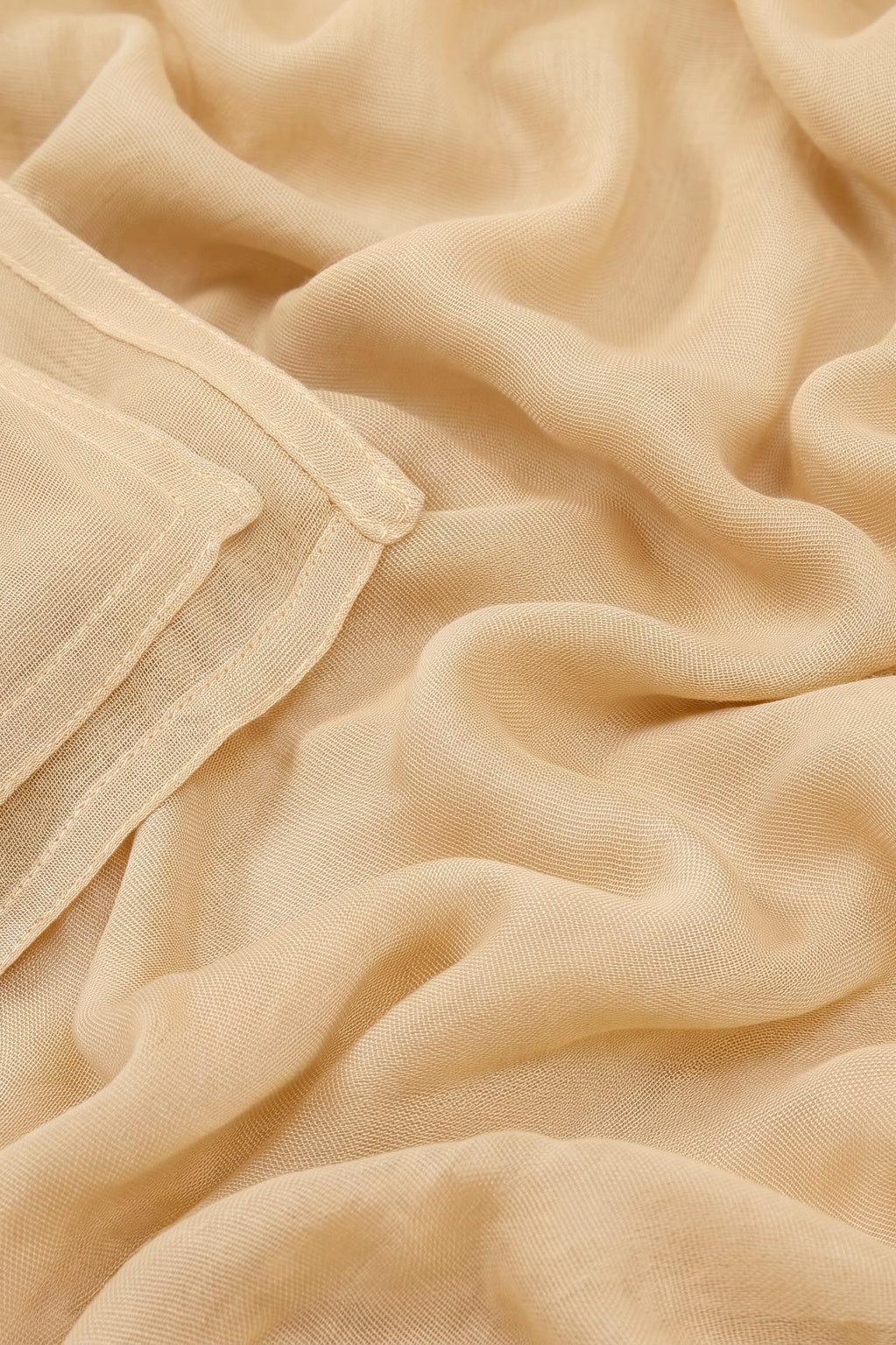 Golden ochre 100% modal hijab, 180 x 70cm, from the Al Emira Double Stitch range