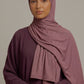 Mauve Silora cotton jersey hijab by Al Emira
