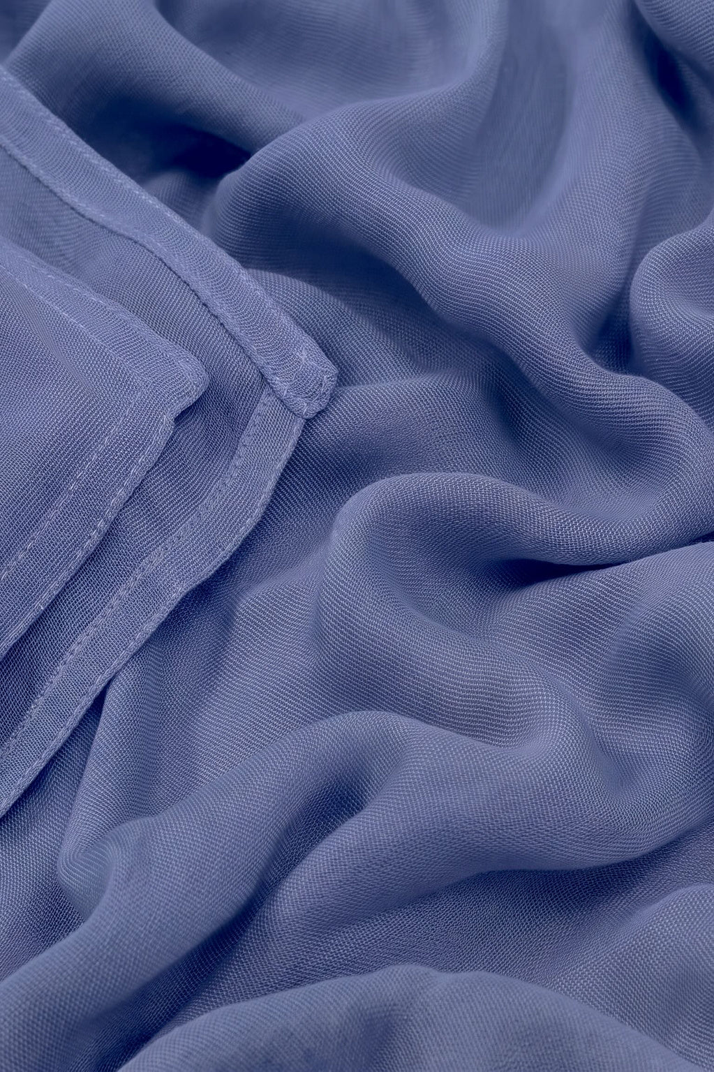 Muted indigo blue 100% modal hijab, 180 x 70cm, from the Al Emira Double Stitch range