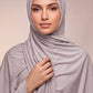 Slate grey plain jersey hijab from the Al Emira Plain Edition range