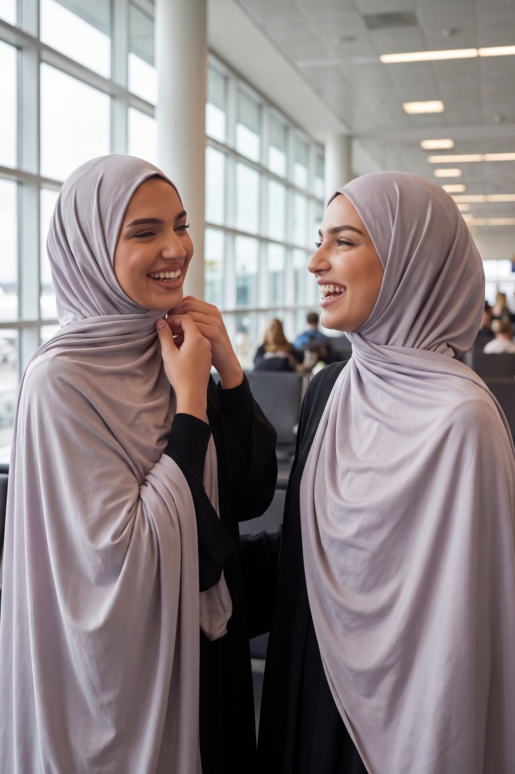 Al Emira Slate grey plain hijab for everyday wear