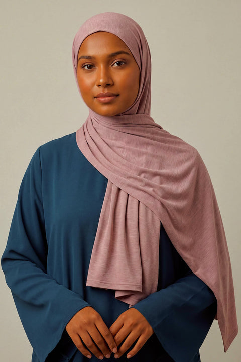 Heather Silora cotton jersey hijab by Al Emira