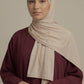 Almond Silora cotton jersey hijab by Al Emira