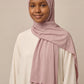 Al Emira Blush Satin Ripple hijab in a jersey, polyester and nylon blend