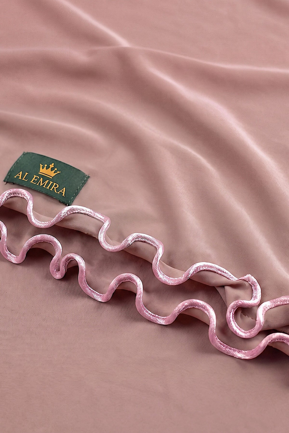 Blush pink Satin Ripple jersey hijab, 180 x 80cm